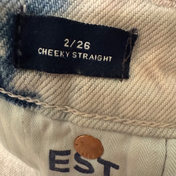 Gap High Rise Tie-Dye Cheeky Straight Jeans - Picture 6 of 7